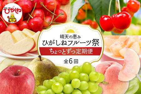 【2026年産先行予約】ひがしねフルーツ祭 ちょっとずつ定期便！全6回（2026年6月からスタート）山形県 東根市 hi026-052　令和8年産 2026年産 ふるさと納税 白桃 桃 もも ピーチ ぶどう マスカット シャインマスカット 房 ラフランス ラ・フランス 有の実 ペア 紅秀峰 さくらんぼ サクランボ フルーツ 果物 くだもの 定期便 コース 期間限定 冷蔵配送 先行予約 先行受付 バラ 取り寄せ グルメ ご当地 特産 産地 直送 送料無料 東北 山形 東根市 人気