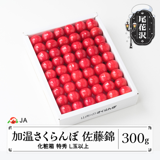 先行予約 加温 さくらんぼ 佐藤錦 300g 化粧箱 特秀L玉以上 令和8年産 ja-snkxx300