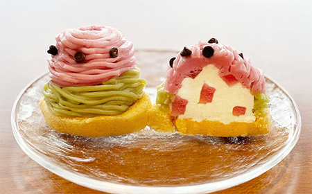 お菓子 モンブラン スイーツ 洋菓子 尾花沢スイカモンブラン 6個入 6月以降順次発送 すいか スイカ うろこや 尾花沢 us-swsmx6