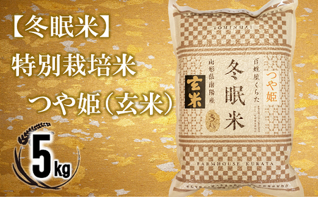 【冬眠米(賞味期限一年)】 令和7年産 特別栽培米 つや姫 (玄米) 5kg 『百姓屋 くらた』 山形南陽産 米 ご飯 農家直送 長期保存 災害 備蓄 山形県 南陽市 [2277] 25,550円