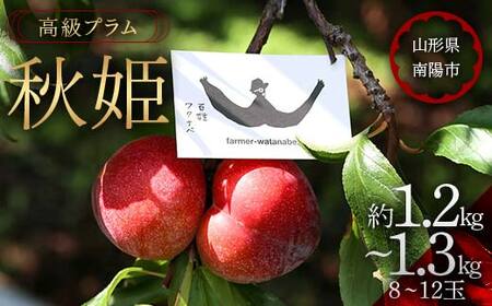 【令和8年産先行予約】 高級プラム 「秋姫」 約1.2～1.3kg (8～12玉) 《令和8年9月～発送》 『最上園』 山形県 南陽市 [685-R8]