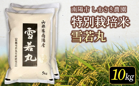 【米食味コンクール金賞受賞農園】令和7年産 特別栽培米 雪若丸 10kg (5kg×2袋) 『しまさき農園』 山形南陽産 米 白米 精米 ご飯 農家直送 山形県 南陽市 [2661]