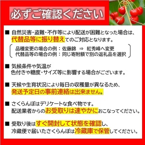 【令和8年産先行予約】 さくらんぼ 「紅秀峰」 約1kg (秀 L以上) バラ詰め 《令和8年6月下旬～発送》 『生産者おまかせ』 サクランボ 果物 フルーツ 産地直送 山形県 南陽市 [887]