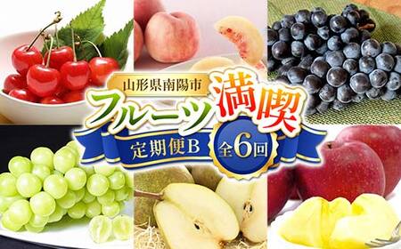 【令和8年産先行予約】 《定期便6回》 フルーツ満喫定期便B 『フードシステムズ』 さくらんぼ 桃 ぶどう シャインマスカット ラ・フランス りんご 果物 フルーツ 山形県 南陽市 [1139-R8]