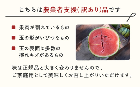 ≪先行予約≫ 農業者支援 ご家庭用 2025年 山形県産 小玉スイカ ピノガール 2玉(2kg以上×2玉) すいか スイカ 西瓜 果物 野菜 訳あり F21A-428