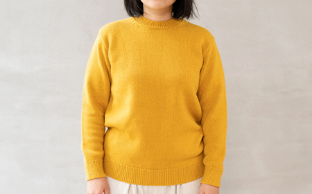 ≪先行予約≫ A1 : A SWEATER IS ORDINARY YELLOW イエロー カシミヤセーター 服 洋服 ユニセックス メンズ レディース ブランド 数量限定 山形県 山辺町 サイズ4 yt-soxxy4