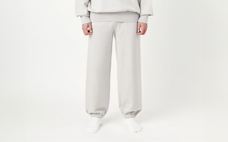 ≪先行予約≫【THISISASWEATER.】A3: A SWEATER IS FOR EVERYDAY. Pants GRAY グレー カシミヤ パンツ ズボン 服 洋服 ユニセックス メンズ レディース ブランド 数量限定 山形県 山辺町 サイズ4 yt-septh4