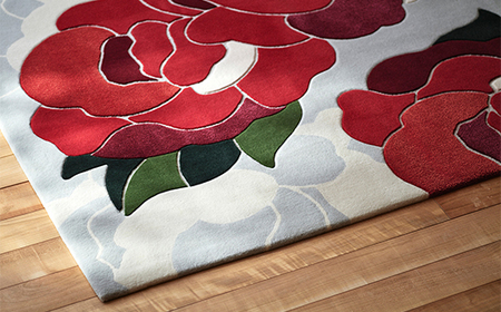 【山形緞通】牡丹 (M) [絨毯 じゅうたん ラグ カーペット oc-jtbtm]