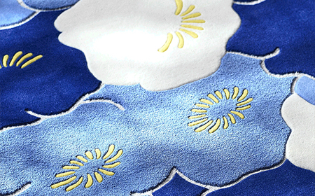 【山形緞通】石楠花 (M) [絨毯 じゅうたん ラグ カーペット oc-jtsym]