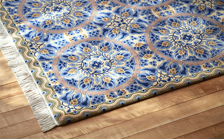 山形緞通】えびかずら宝相華 (L) [絨毯 じゅうたん ラグ カーペット oc