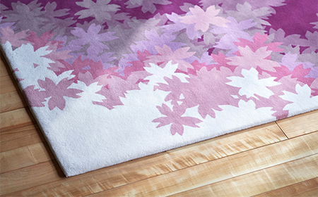 【山形緞通】SAKU - 咲く (XS) [絨毯 じゅうたん ラグ カーペット oc-loske]