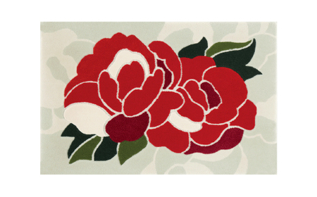 【山形緞通】牡丹 (XS) [絨毯 じゅうたん ラグ カーペット oc-jtbte]