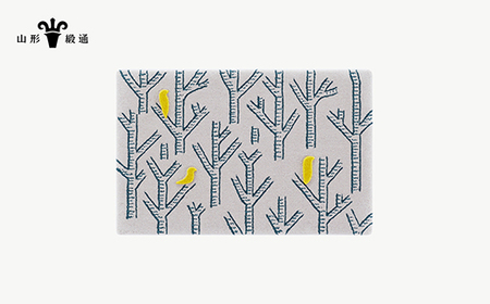 【山形緞通】birds in the forest (XS) [絨毯 じゅうたん ラグ カーペット oc-lpbfe]