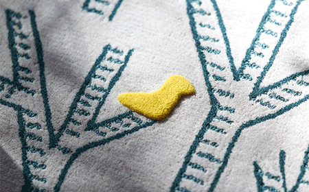 【山形緞通】birds in the forest (XS) [絨毯 じゅうたん ラグ カーペット oc-lpbfe]