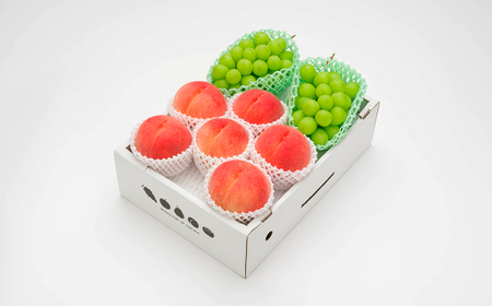 先行予約 山形県産 白桃 シャインマスカット 秀品 詰め合わせ 2kg 2026年産 令和8年産 送料無料 ※沖縄・離島への配送不可 (桃 もも モモ シャイン マスカット 葡萄 ぶどう ブドウ 果物 フルーツ フルーツセット) ns-fshsx2