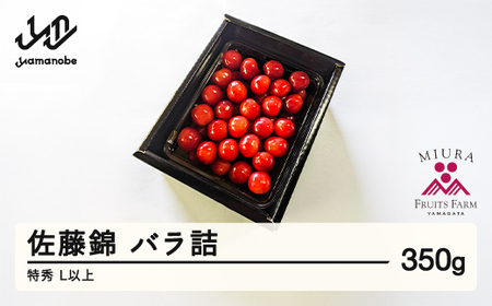 《先行予約》2024年 山形県産 さくらんぼ 佐藤錦 バラ詰め 350g 特秀 L以上 サクランボ フルーツ 果物 F21A-344