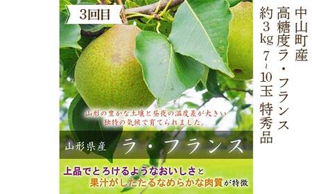 2026年8月発送開始 先行受付 山形県 至高のフルーツ！ 山形県中山町特選品フルーツ定期便 全3回 桃 シャインマスカット ラ・フランス 山形県 中山町 F4A-0478