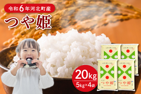 山形県産特別栽培米つや姫20kg(5kg×4袋)白米