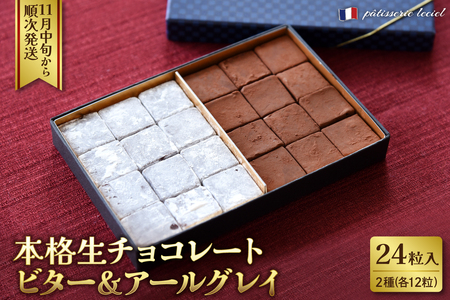 本格生チョコレート ビター&アールグレイ 24粒入り 生チョコ カカオ ビター アールグレイ 2種 ka074-042i