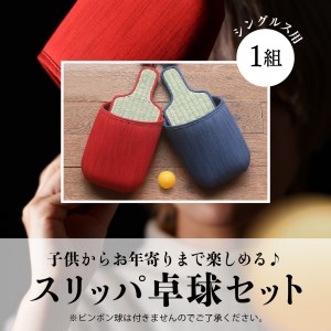 スリッパ卓球１組（シングルス用）赤色・緑色セット　（選べる カラー パターン 全 ３ 種 ラケット用 スリッパ ２個 面白い 部屋 インテリア 壁掛け 目立つ 河北町 【タカナシスリッパ】）