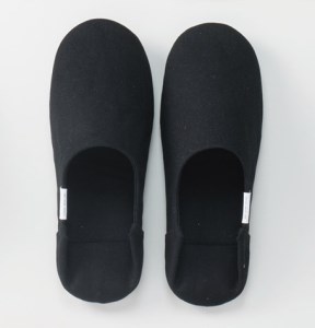 【ブラック・Mサイズ】帆布バブーシュ1足　選べるカラー 全７色 選べるサイズ S / M / L スリッパ ルーム シューズ 無地 来客用 おしゃれ かわいい プレゼント 新築祝い インテリア 在宅ワーク オフィス 洗濯機 丸洗い 職人 手作り ブランド 『ABE HOME SHOES』