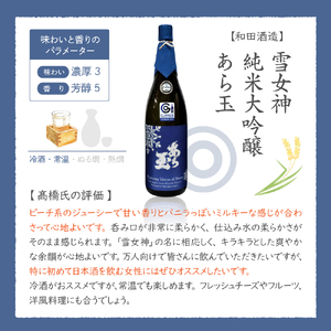 雪女神 純米大吟醸 あら玉(1,800ml)