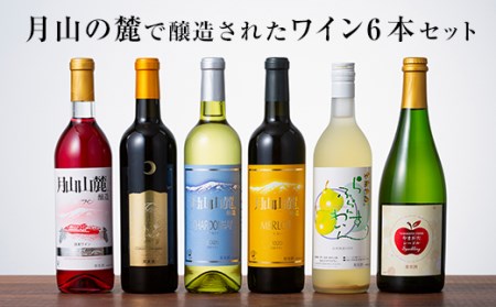 FYN9-739 月山山麓ワイン 飲み比べ6本セット（赤・白・ロゼ・スパークリング）ミディアムボディ ライドボディ 山形県 西川町