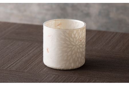 FYN9-994 【月山和紙のあかりたち】キャンドルホルダー 花〈雪洞