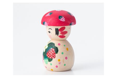 山形系　志田菊宏　工人　雛人儀容　可愛いキノコ頭のおひなさま　雛飾りセット 山形系 志田菊宏 工人 雛人儀容 可愛いキノコ頭のおひなさま 雛飾り