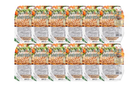 FYN9-668 栄養満点！スーパー大麦もち麦・玄米ごはん 12個セット 山形県産つや姫 パックライス パックライス パックごはん お米 玄米 保存食 備蓄 常温 レンジ 簡単