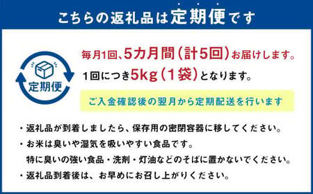 【5回定期便】田園交響楽 ゆめぴりか 5kg お米 精米 白米 北海道