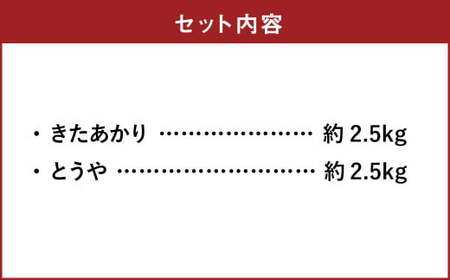 新じゃが きたあかり・とうや 各2.5kg 合計約5kg 【2024年9月下旬-2025年3月上旬発送予定】