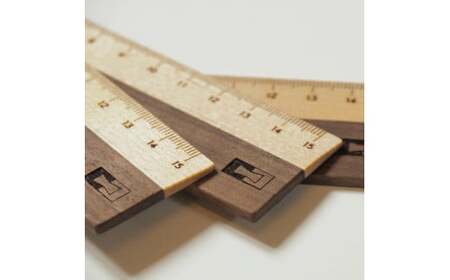 ツートンものさし_15cm ものさし 定規 木 木製 ツートン ツートンカラー 文房具 北海道 北広島市