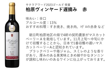 朝日町ワイン 柏原ヴィンヤード遅摘み 赤 リースリングフォルテ＆リオン 白 辛口セット