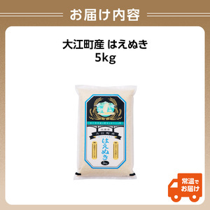 大江町産 はえぬき 5kg【山形県産】【2025年度産米】 001-097