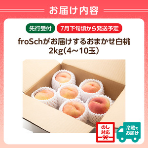 ≪先行受付≫ froSchがお届けするおまかせ白桃 約2kg 【2026年7月下旬より順次発送予定】 060-001