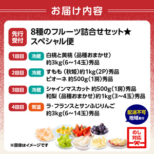  ≪先行受付≫【2026度年発送】8種のフルーツ詰合せセット★スペシャル便【定期便全４回】 060-T05