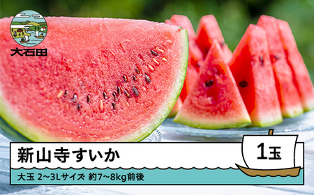 大玉すいか 新山寺すいか 2~3Lサイズ×1玉 令和8年産 山形県産 yd-suoxx2