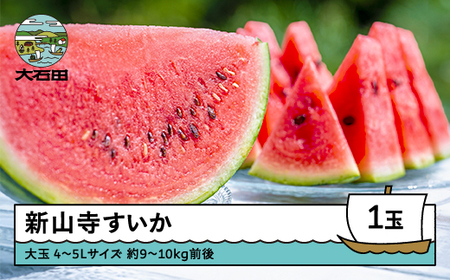 大玉すいか 新山寺すいか 4~5Lサイズ×1玉 令和8年産 山形県産 yd-suoxx4