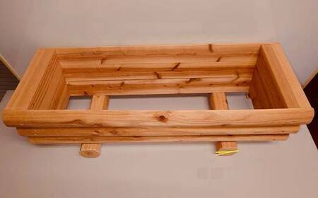 金山杉 プランターカバー（白木） 木製 花壇 ガーデニング 屋外 庭 ウッド  F4B-0577