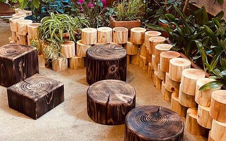 金山杉 マルブロック ガーデニング 木製 ウッド 庭  F4B-0580