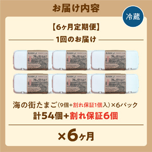 【定期便】飛ぶ鳥農場　海の街たまご　60個×6か月 ｜ 鶏卵 平飼い 有精卵 北海道石狩市