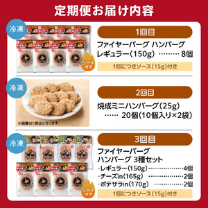 【定期便3回】ファイヤーバーグお試し定期便