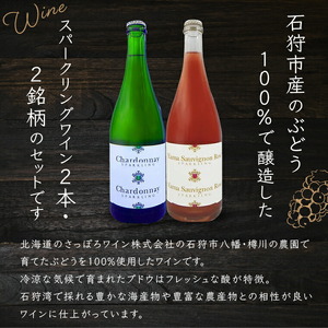 石狩市産ぶどうで作ったスパークリングワイン 2本セット