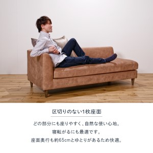 blocco MOLLE（モーレ）3人掛けソファ [片肘/55角クッション×2個付き/ペット対応生地]