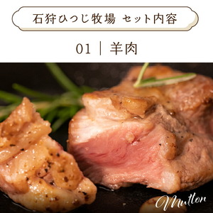 【定期便】【年3回】石狩ひつじ牧場「羊乳リコッタジェラート・羊肉・羊乳チーズ」セット
