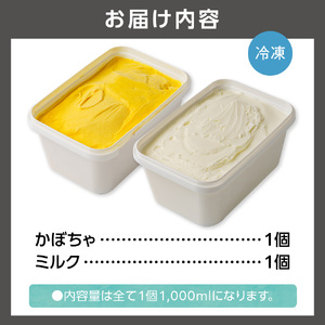 LicoLicoの北海道素材を使った自家製ジェラート・かぼちゃ＆ミルク(業務用/1,000ml×2)北海道石狩市 アイス スイーツ りこりこ