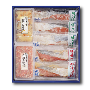 180038 北海道鮭切身2種・生珍味2種詰合せ