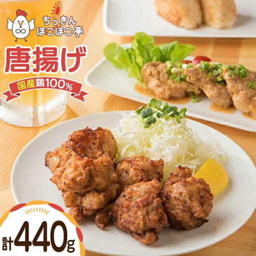 【国産鶏100％使用】 唐揚げ 冷凍 鶏もも 440g [ちっきんほこほこ亭 山形県 高畠町 tk06ayt310002]