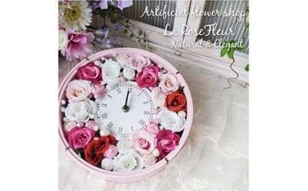 薔薇の花時計／ピンク F20B-457